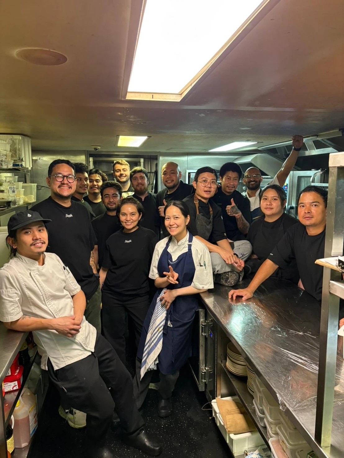 Chef Blue with the kitchen team during the 2026 Chef Black collaboration at The George on Collins